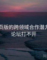 海角网页版的跨领域合作潜力，海角论坛打不开